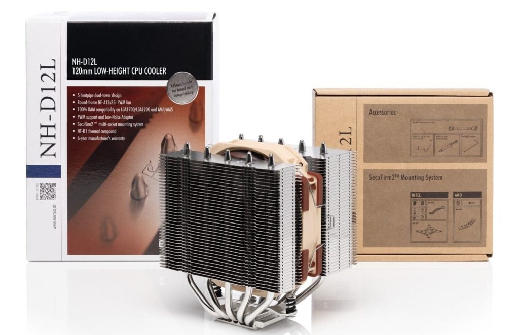 Image 3 : Noctua présente le ventirad NH-D12L et le ventilateur NF-A12x25r PWM à cadre rond