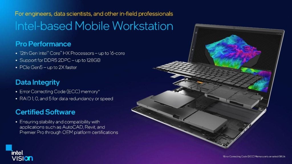 Image 6 : Intel présente ses processeurs mobiles Alder Lake-HX : jusqu'à 16 cœurs, 157 W
