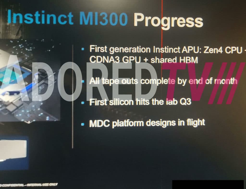 Image 1 : Des APU Instinct MI300 Zen 4 / CDNA 3 ?