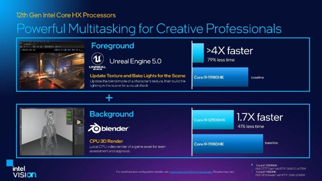 Image 14 : Intel présente ses processeurs mobiles Alder Lake-HX : jusqu'à 16 cœurs, 157 W