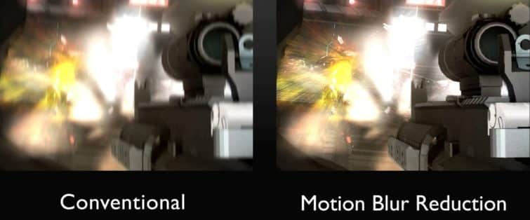 ecran gaming motion blur reduction