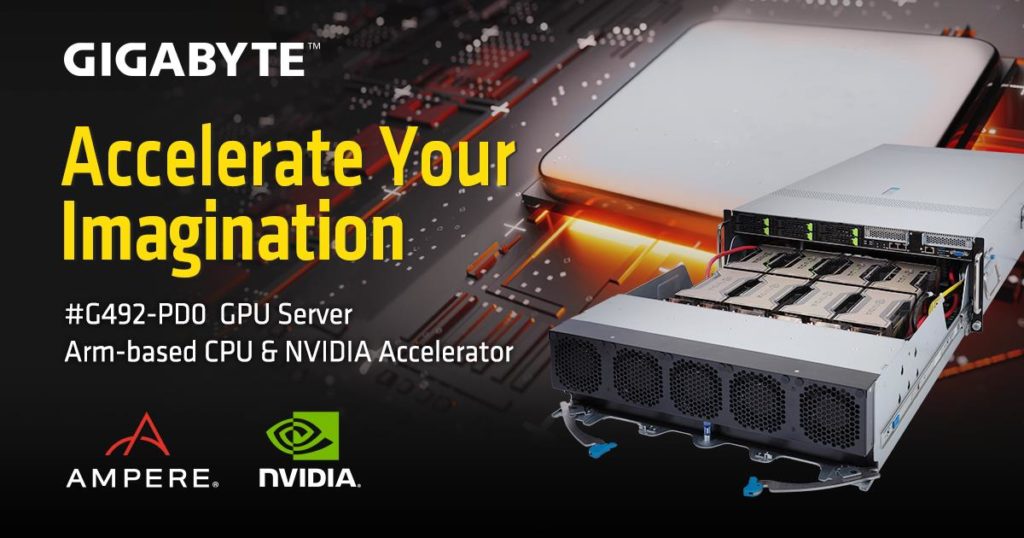 Image 1 : Gigabyte lance des serveurs associant CPU Altra Max et GPU NVIDIA A100