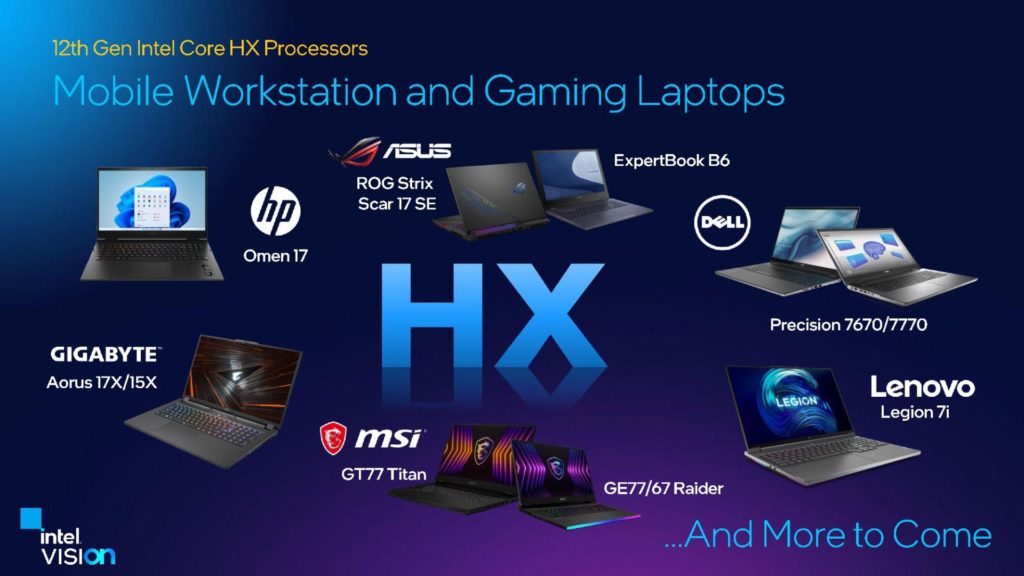 Image 15 : Intel présente ses processeurs mobiles Alder Lake-HX : jusqu'à 16 cœurs, 157 W
