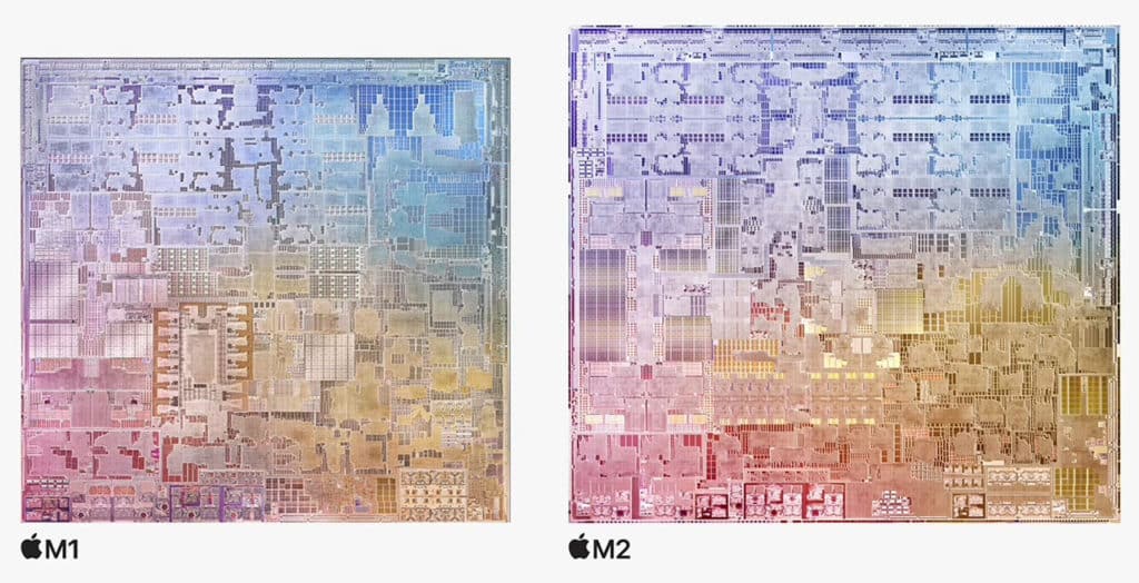 Image 2 : Apple présente son SoC M2 : 8 cœurs CPU, jusqu'à 10 cœurs GPU