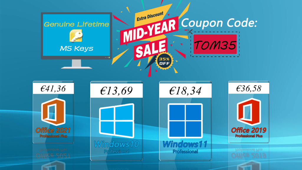 Image 1 : Profitez de Windows 10 Pro à 13€, Office à 22€ et jusqu'à -91% pour les soldes de milieu d'année