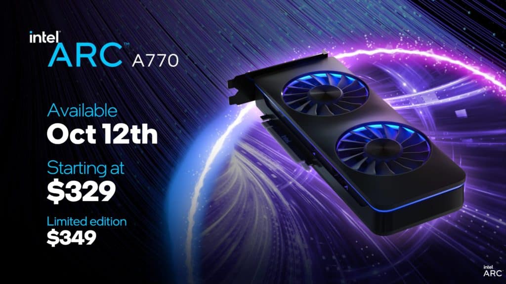 Image 2 : Intel révèle la date de lancement et le prix de l'Arc A750