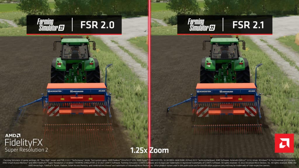 Image 1 : Le FSR 2.1 fait ses débuts dans Farming Simulator 22
