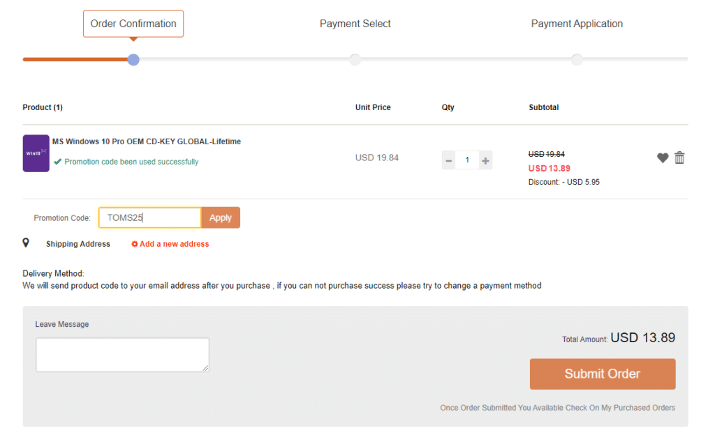discount code