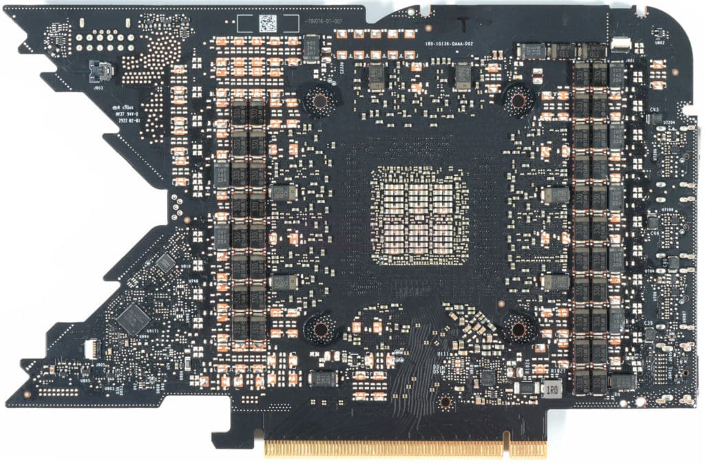 Nvidia GeForce RTX 4090 FE pcb rear