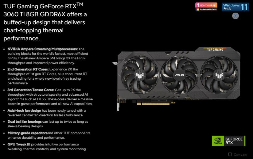 Image 1 : Asus référence deux GeForce RTX 3060 Ti GDDR6X