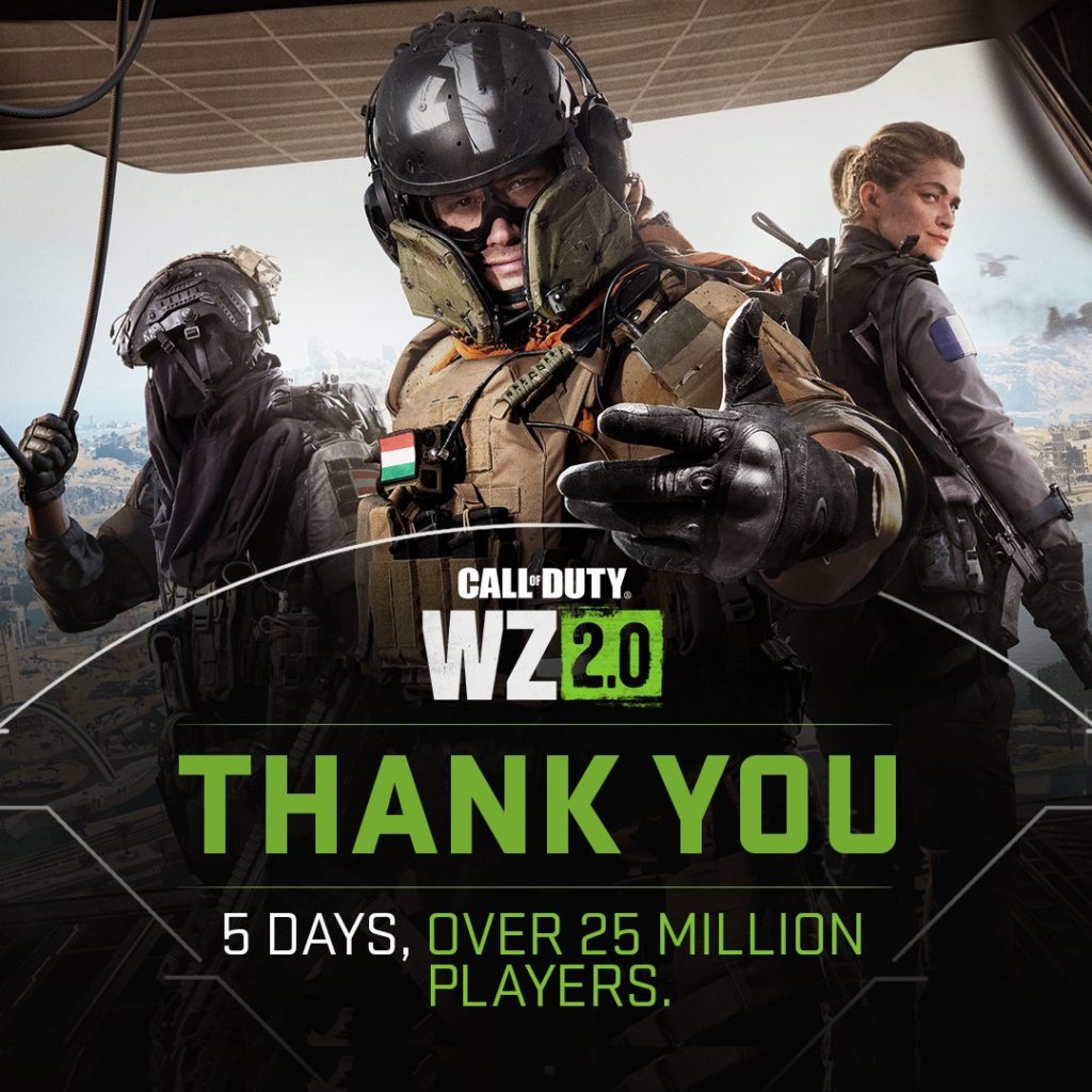 Image 1 : Call of Duty : Warzone 2.0 rameute plus de 25 millions de joueurs en 5 jours