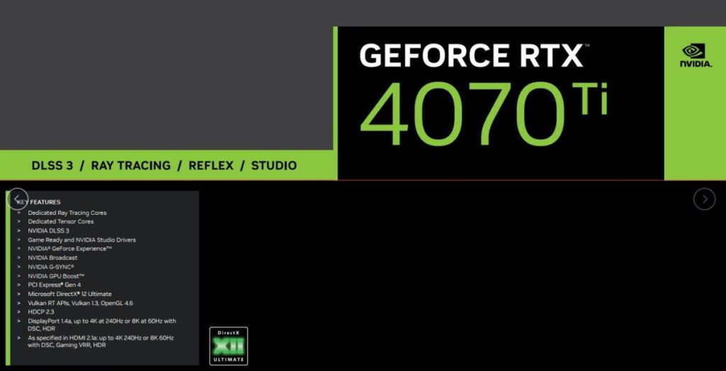 Image 1 : NVIDIA lancerait la GeForce RTX 4070 Ti dès le 3 janvier
