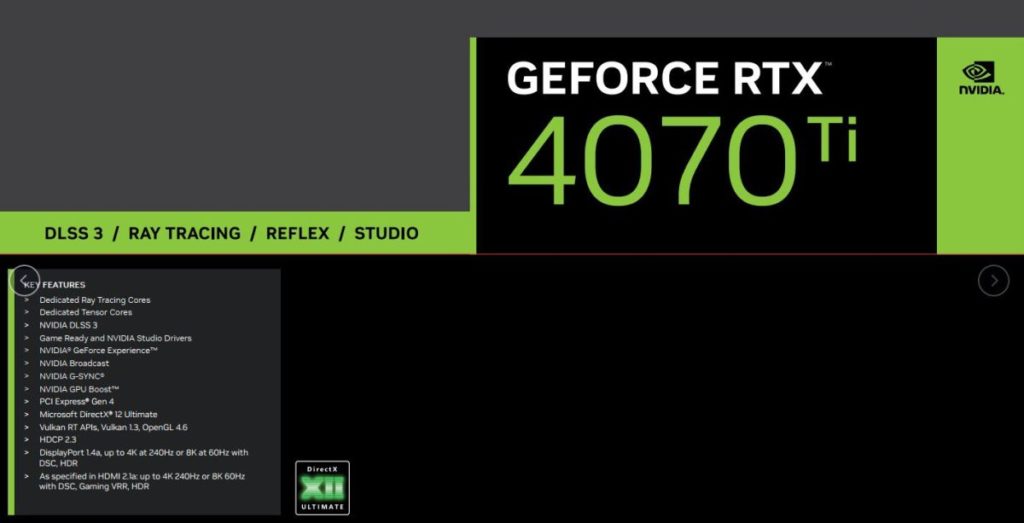 La GeForce RTX 4070 Ti en tête des ventes de cartes graphiques