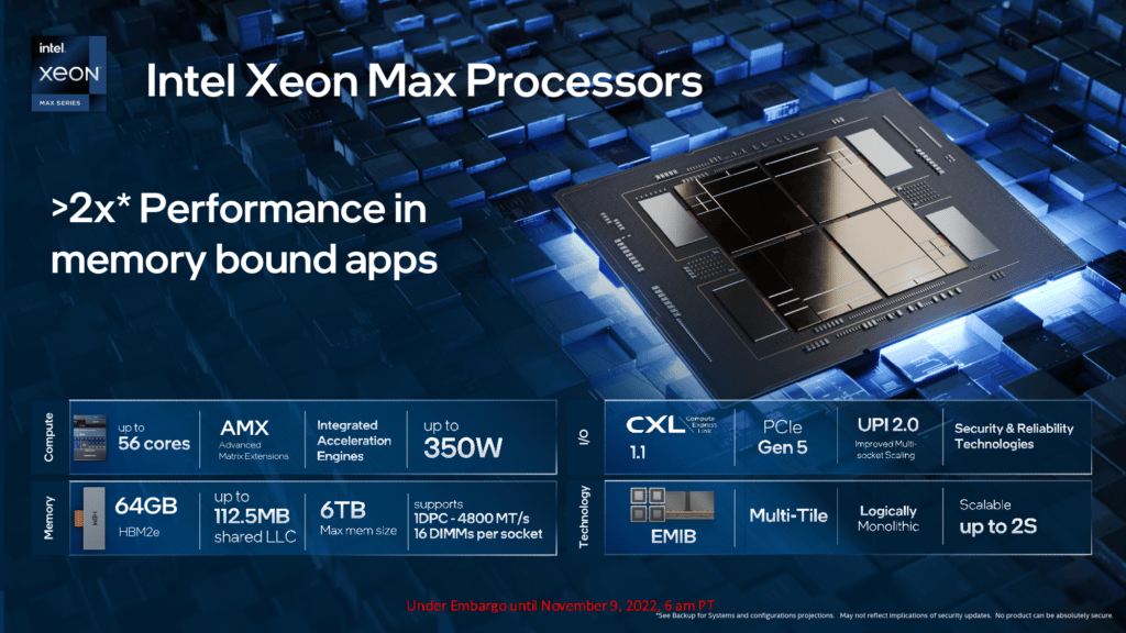 Image 2 : Intel présente ses CPU et GPU MAX Series : Sapphire Rapids-HBM et Ponte Vecchio