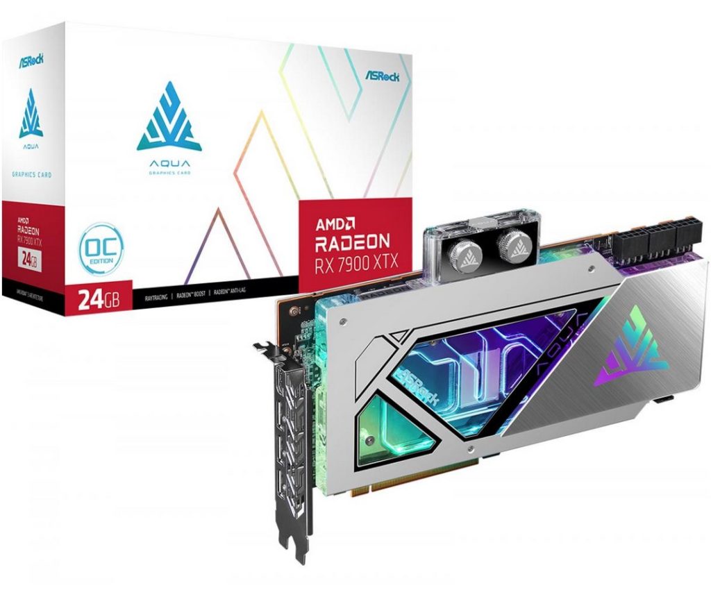 Image 1 : ASRock présente ses Radeon RX 7900 XTX / XT, dont l'Aqua, sa première carte watercoolée