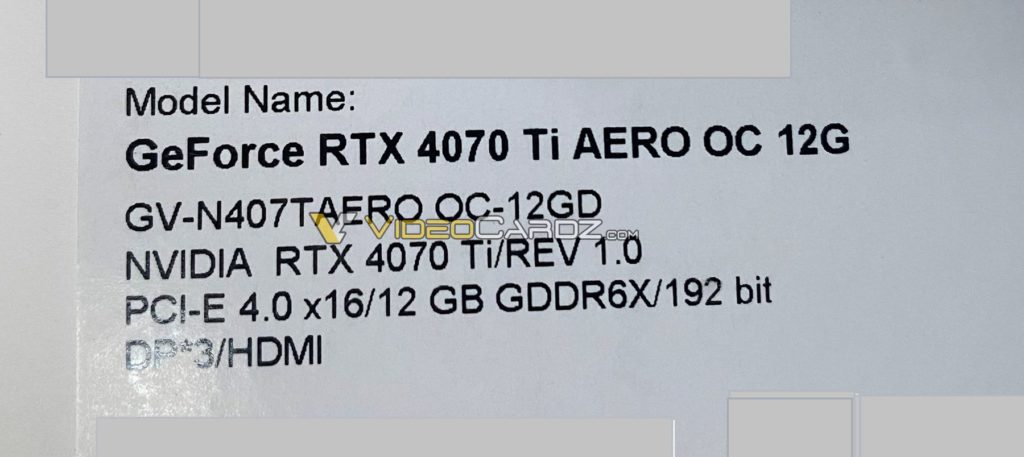 Image 3 : La carte graphique Gigabyte GeForce RTX 4070 Ti Aero se montre