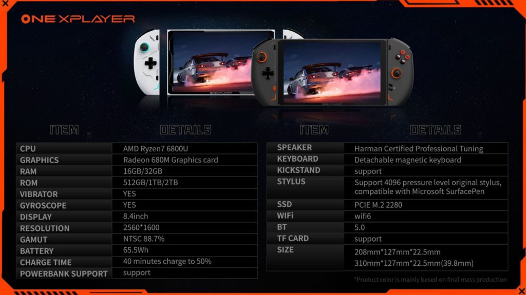 Image 4 : La console portable OneXPlayer 2 a désormais une date de sortie et un prix