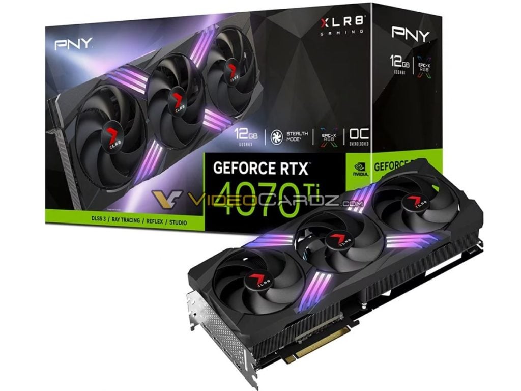 Image 1 : PNY complète les spécifications de la GeForce RTX 4070 Ti