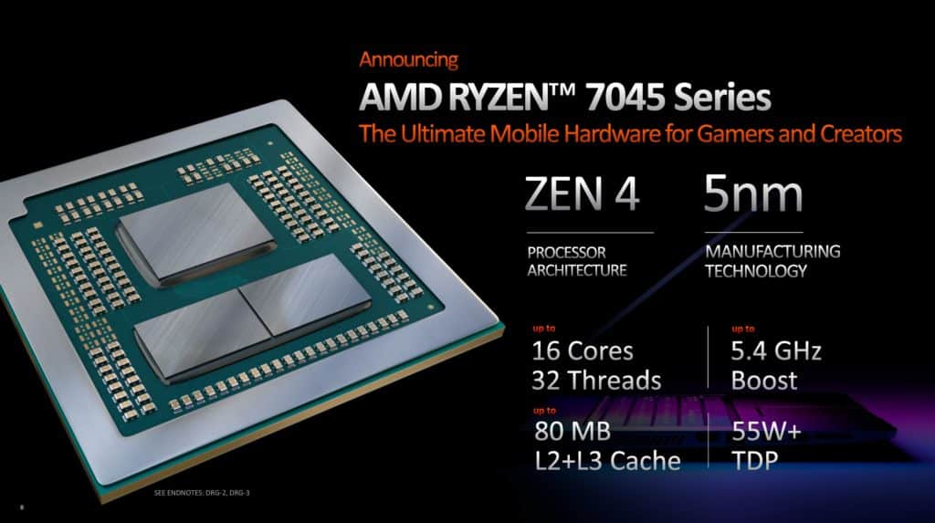 Image 4 : Ryzen 7000 mobiles : 4 / 3 architectures CPU / GPU, et 4 finesses de gravure différentes...