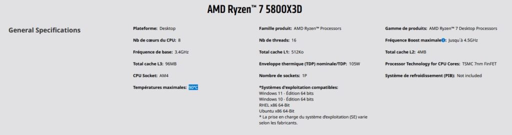 Image 7 : AMD Ryzen 7000X3D : de nouvelles boîtes et une température maximale en baisse