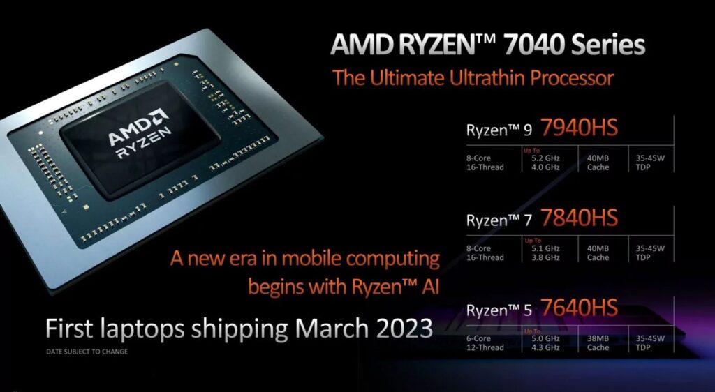Ryzen 7040 Series AMD.