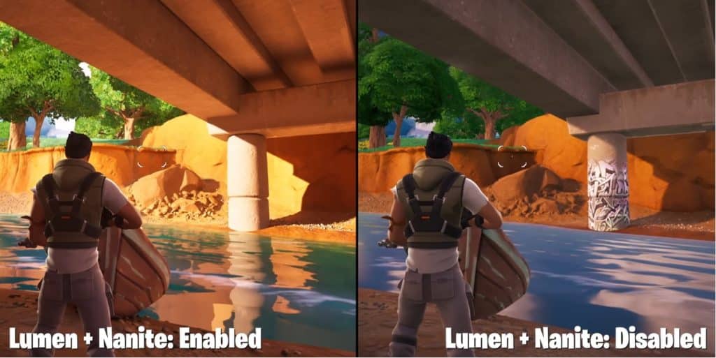 Image 3 : Comparaison Unreal Engine 4 / 5 du remake Zelda de CryZENx