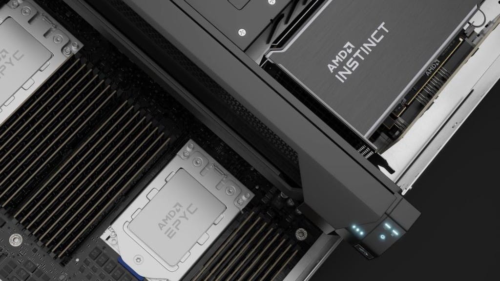 Image 1 : AMD Instinct MI250X : les performances de deux GPU NVIDIA A100, pour moitié moins d'énergie