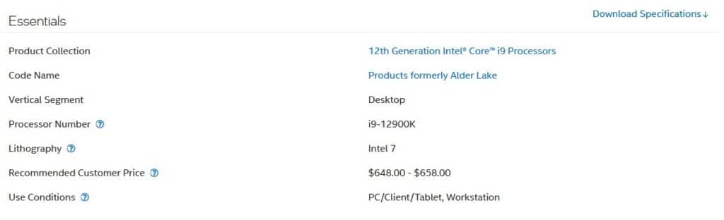 Image 1 : Intel augmente de 10 % le prix des processeurs Alder Lake