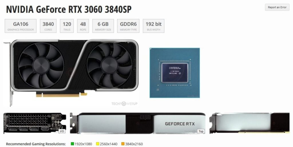 Image 1 : Un nouveau spécimen de GeForce RTX 3060 identifié