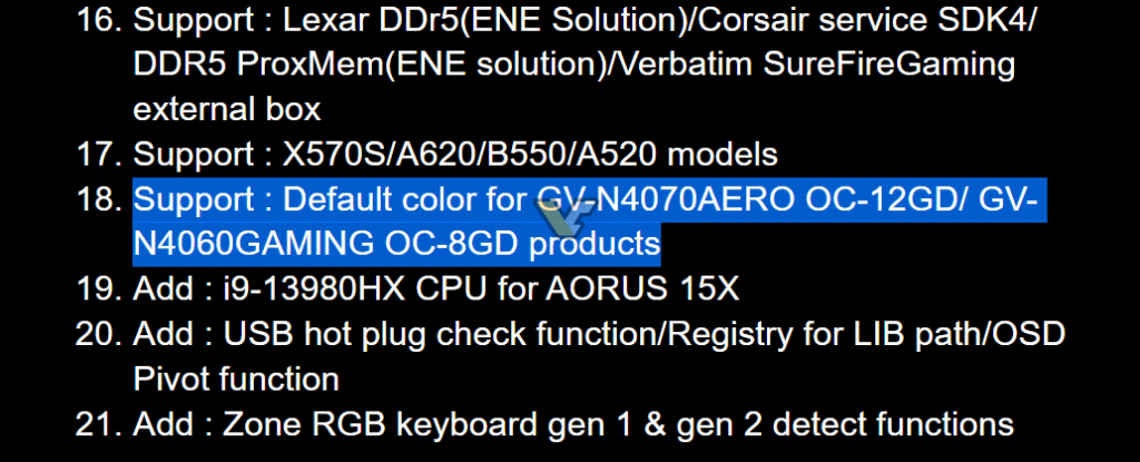 Gigabyte RTX 4060 et RTX 4070.