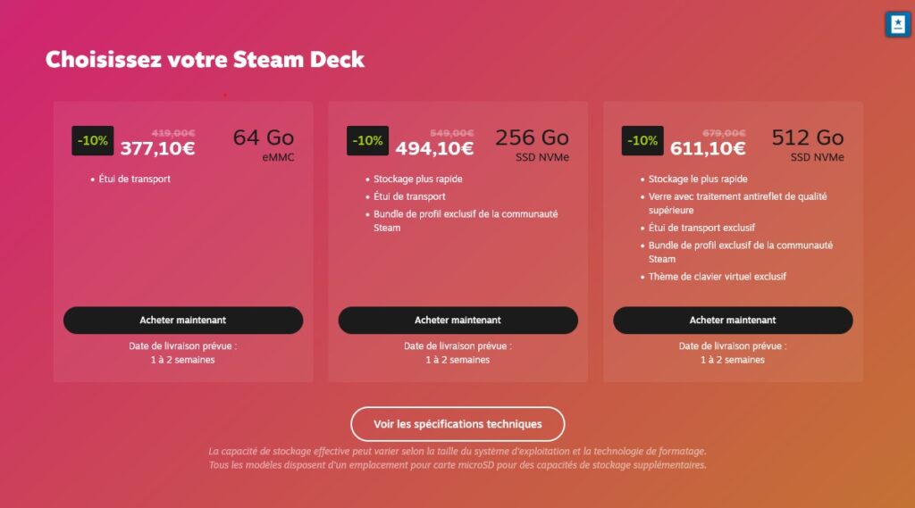 Image 3 : Le Steam Deck en promo pour son premier anniversaire