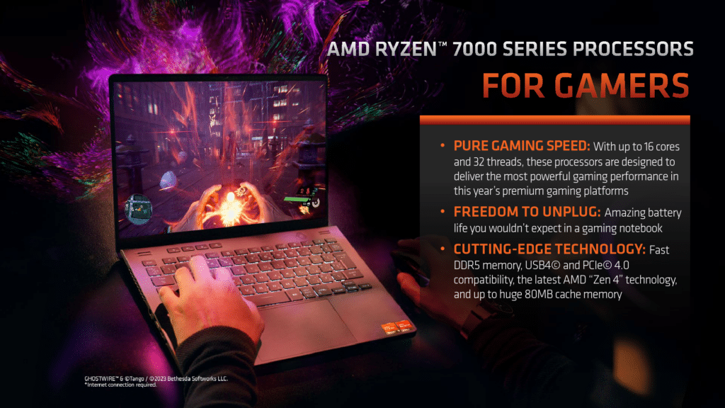 Image 2 : Vous voulez un PC portable doté d'un Ryzen 7000 mobile Zen 4 ? Cherchez un sticker orange