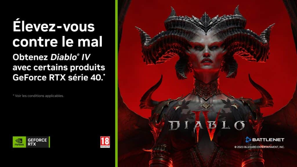 Image 1 : NVIDIA vous offre Diablo 4 pour l'achat d'une GeForce RTX 4000 desktop