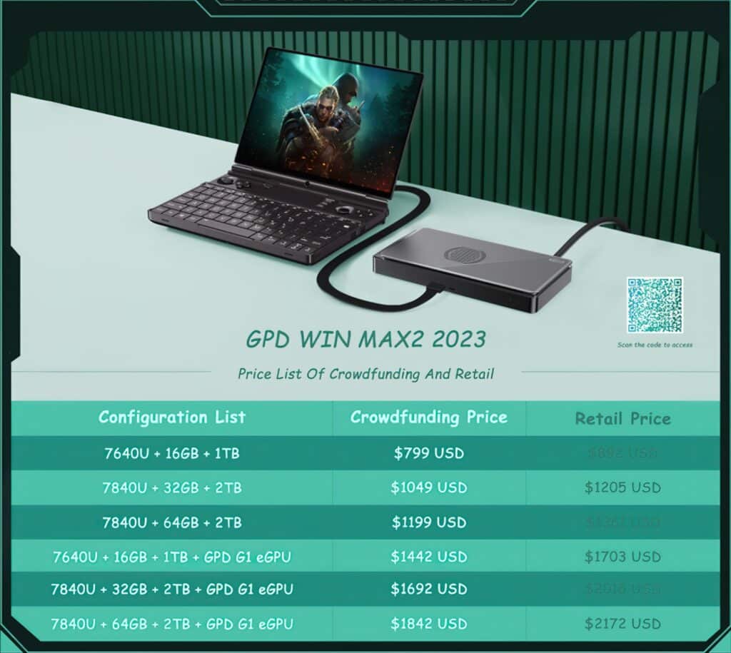 Image 4 : GPD propose un eGPU avec Radeon RX 7600M XT pour épauler son Win Max 2