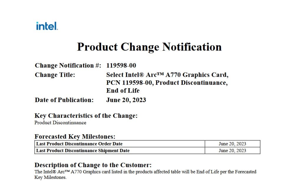 PCN Intel A770 LE