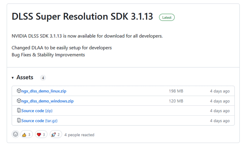 github dlss sdk 3.1.13