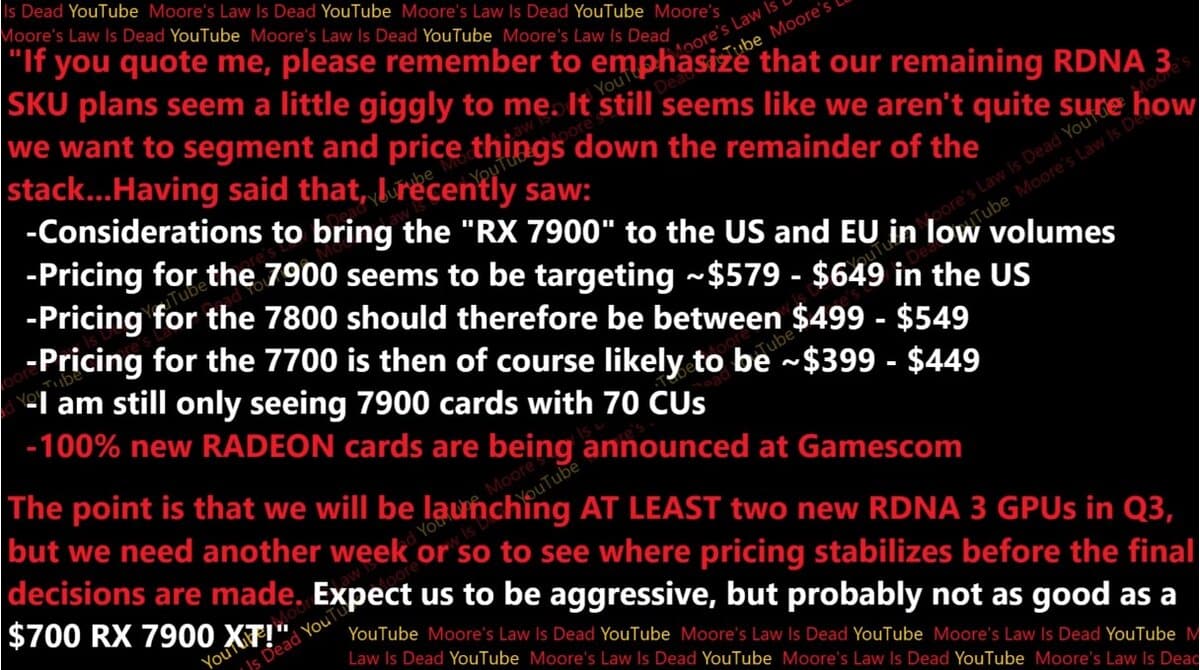 Spéculations Radeon RX 7900 RX 7800 RX 7700