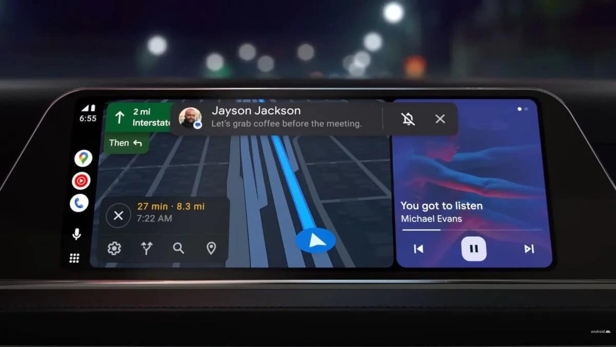 Connexion sans fil d'Android Auto sur les smartphone Samsung sous Android 14.