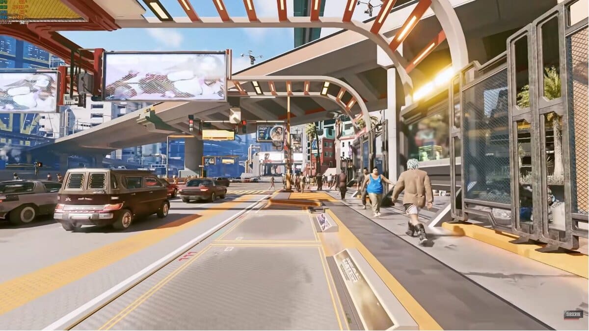 Cyberpunk 2077 magnifié par le path tracing et plus de 100 mods
