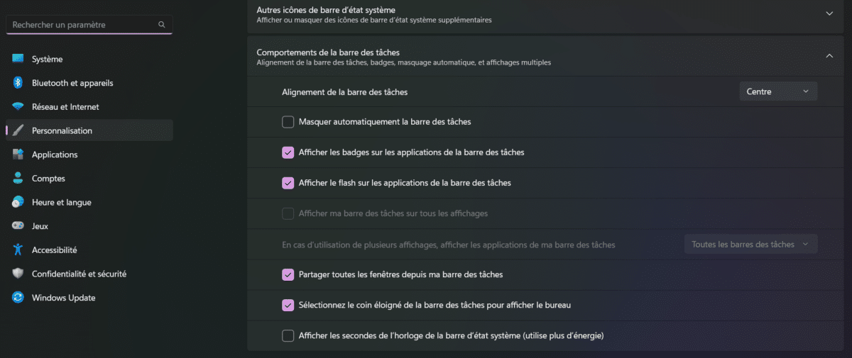 options windows 11 moment 3 secondes