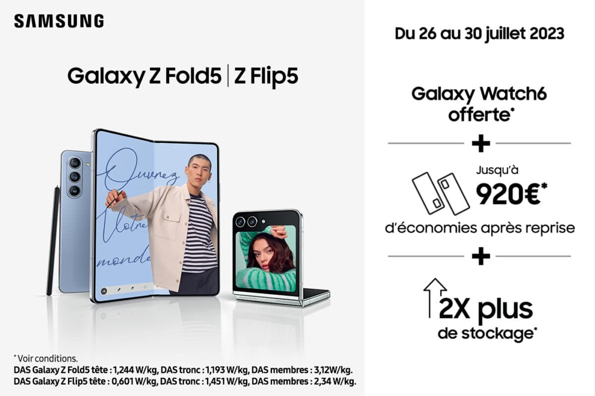 Samsung galaxy z flip et fold 5 offres précommandes