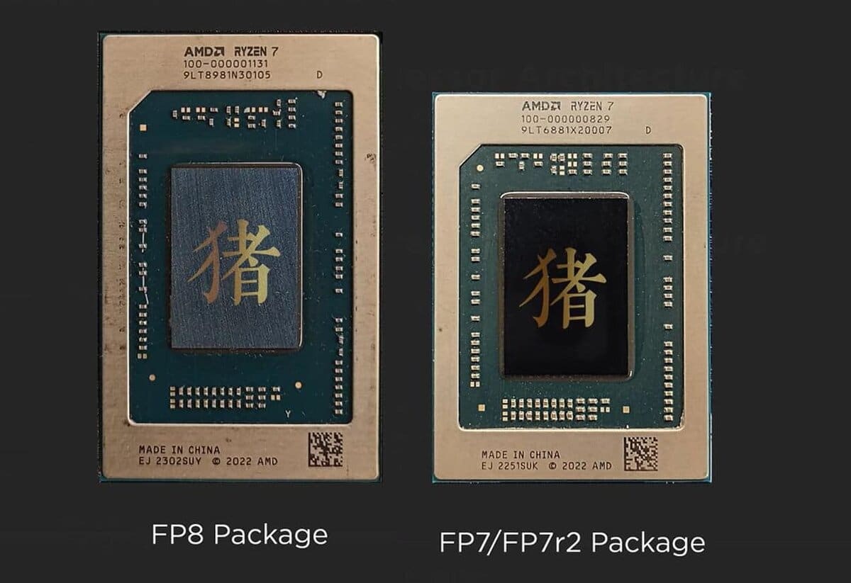 Emballages FP8 et FP7 Ryzen AMD