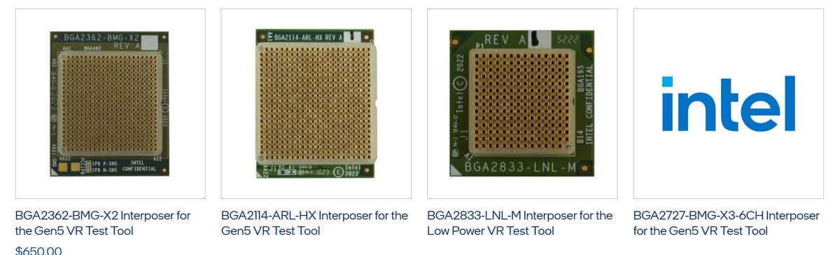 Intel interposeurs Battlemage