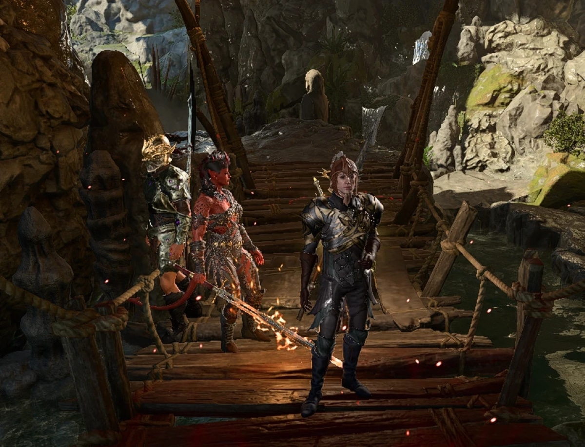 Baldur's Gate 3 avec les graphismes réglés sur moyen