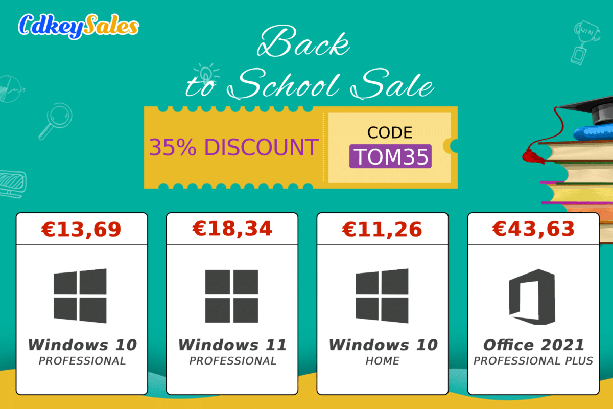 Image 1 : Soldes de la rentrée CdkeySales : profitez de Windows 10/11 Pro à 13€ !