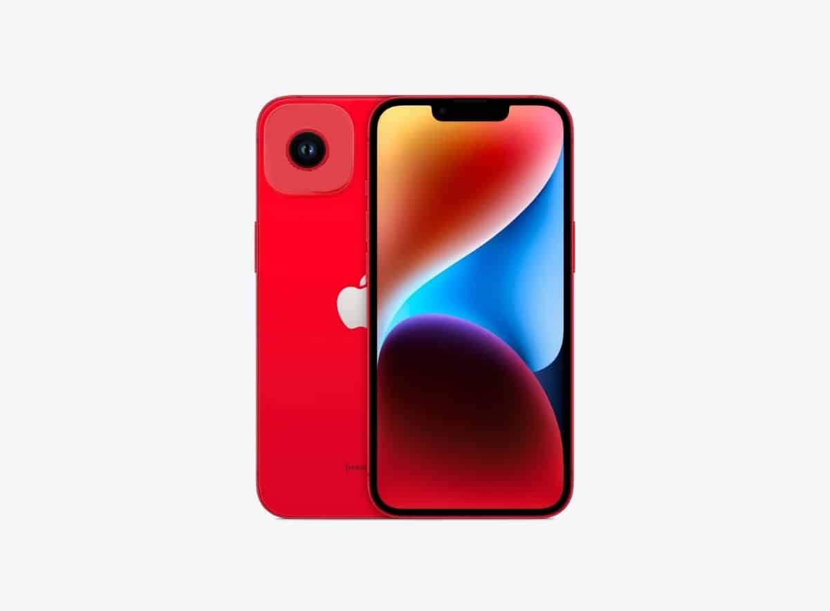 iPhone 14 Rouge avec une seule caméra