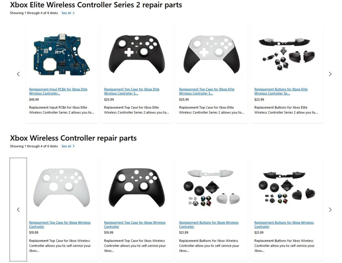 2 Pièces De Remplacement De Manette Pour Manette Xbox One - Pièces