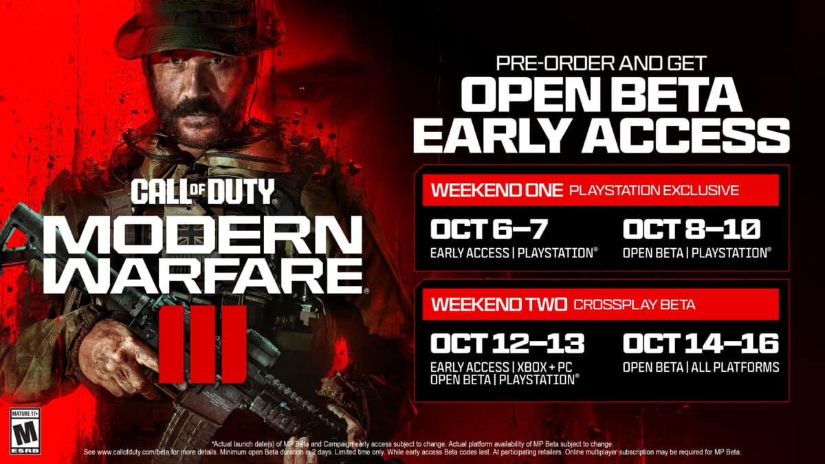 Call of Duty Modern Warfare III beta date