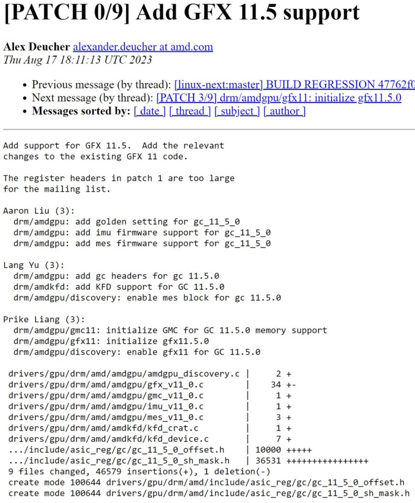Patch Linux GFX11.5