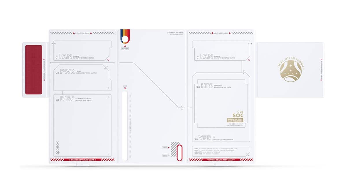 Housse Starfield pour Xbox Series X, à plat